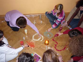 Weihnachten Mandala legen 1