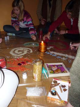 Weihnachten Mandala legen 2