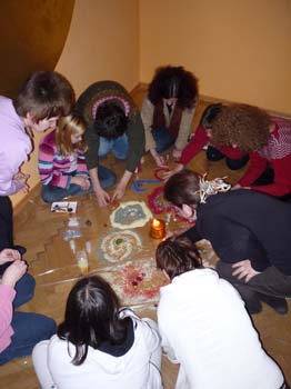 Weihnachten Mandala legen 7